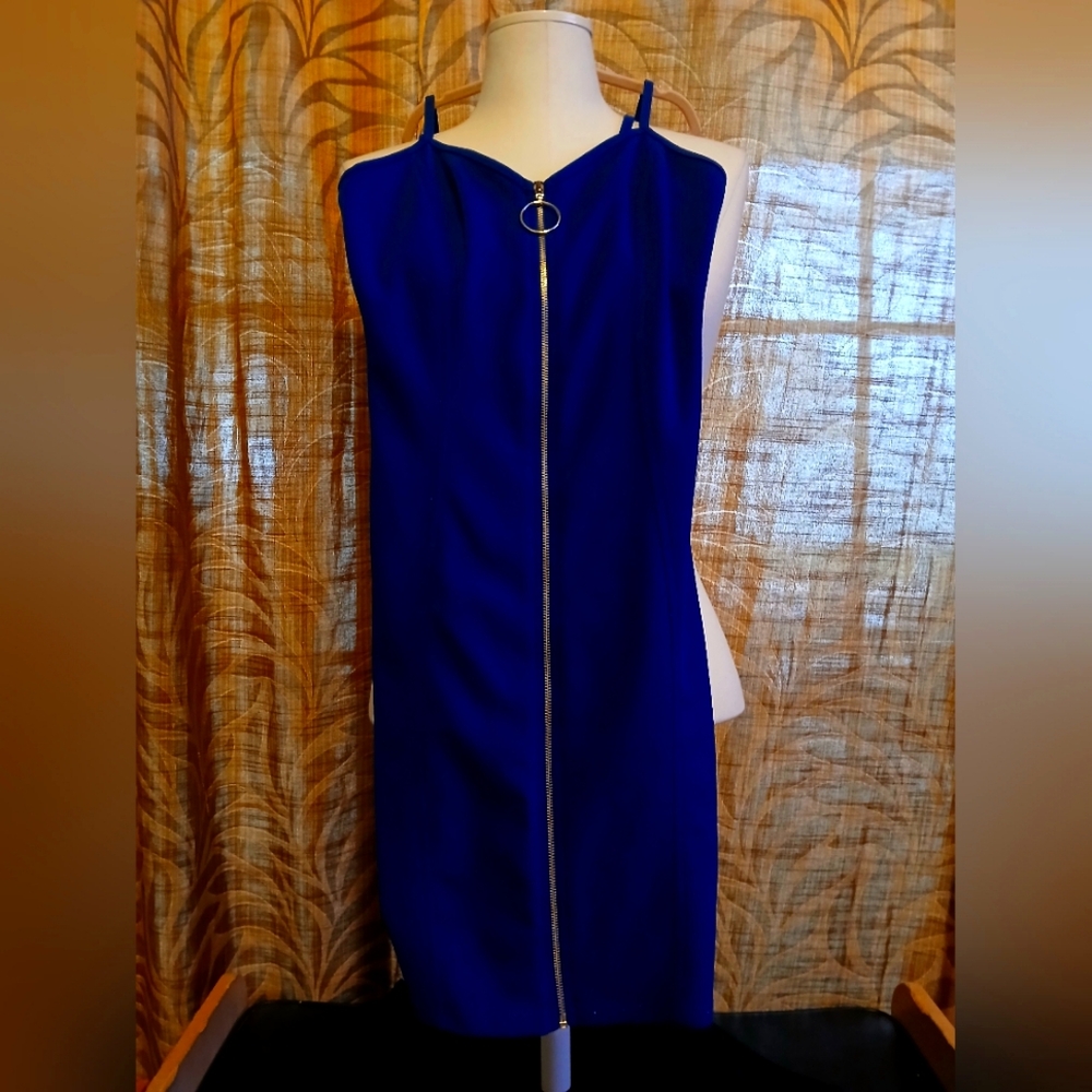 Windsor Blue Zip Up Dress Size XS